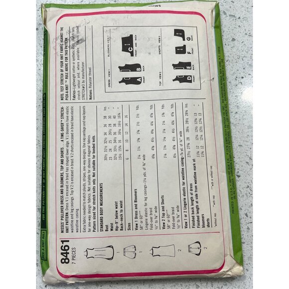 Simplicity 8461 Misses Time Saver Stretch Knit Pattern Size 12-16 - Picture 2 of 2